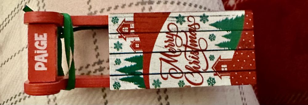 Sled Personalized Paige  ornament collectible - Main Image 2