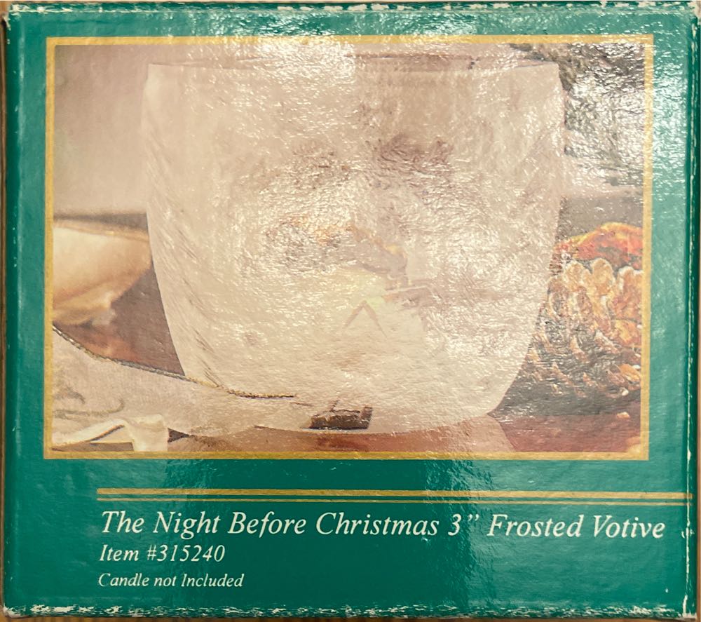 The Night Before Christmas 3” Frosted Votive Glass Candle Holder  (Candleholder) ornament collectible [Barcode 044117138409] - Main Image 2