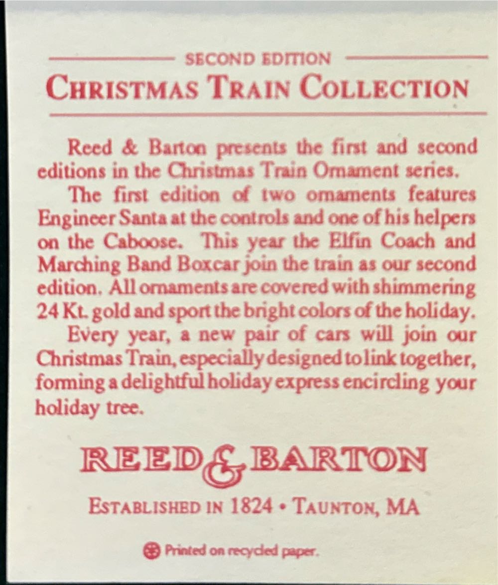 R & B XMAS TRAIN BAND - Colors Of Christmas Collection ornament collectible [Barcode 735092075826] - Main Image 3