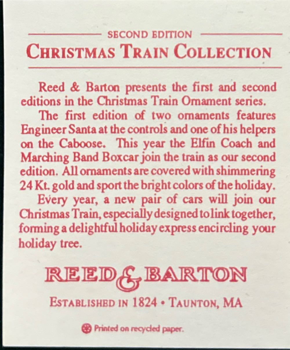 R & B TRAIN ELVES - Colors Of Christmas Collection ornament collectible [Barcode 735092075802] - Main Image 3