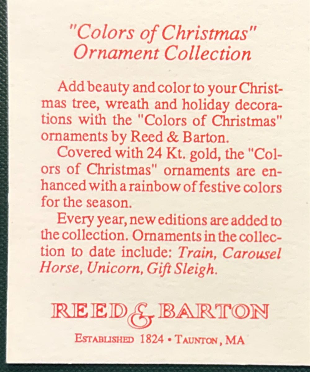 R & B TRAIN ENGINE - Colors Of Christmas Collection ornament collectible [Barcode 735092068514] - Main Image 3