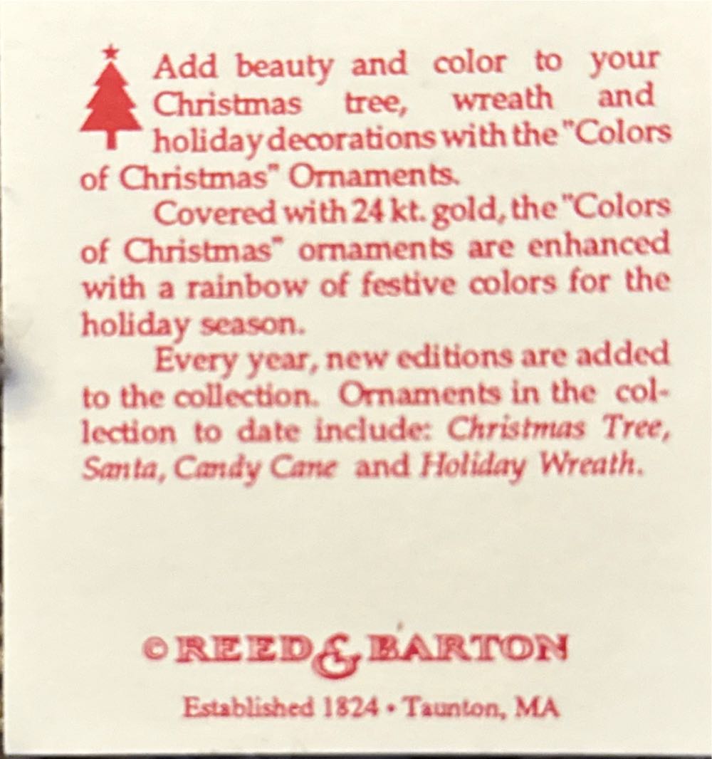 R & B CANDY CANE - Colors Of Christmas Collection ornament collectible [Barcode 735092095060] - Main Image 2