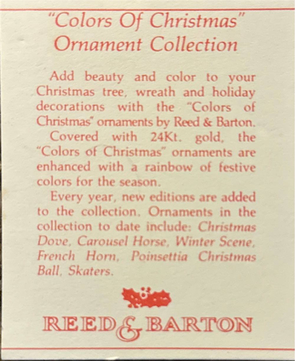 R & B FRENCH HORN - Colors Of Christmas Collection ornament collectible - Main Image 3