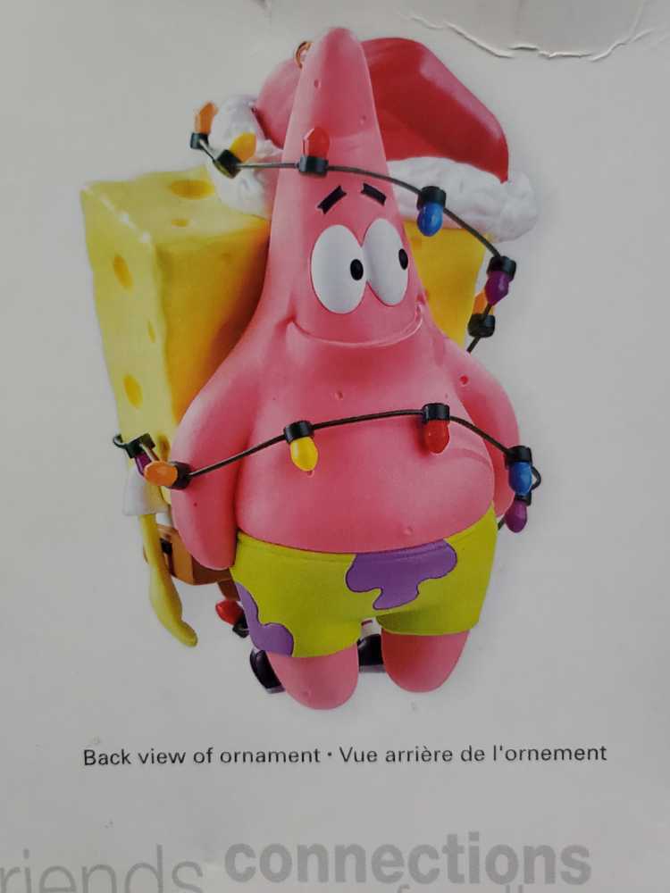 Spongebob And Patrick Wrapped In Lights - Heirloom Collection Ornaments (Spongebob) ornament collectible [Barcode 883515009313] - Main Image 3