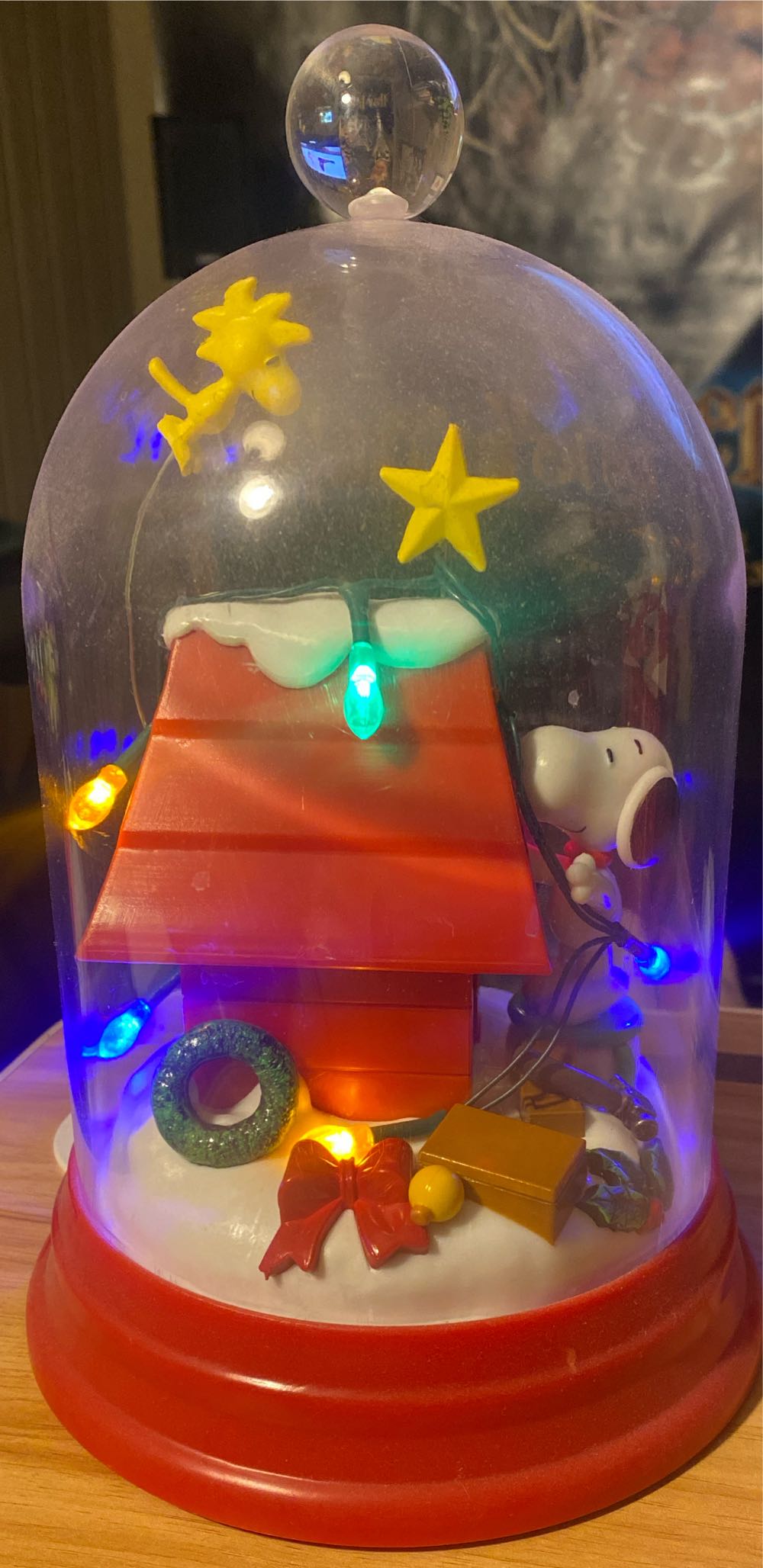 Peanuts Snoopy Decorates Doghouse Cloche Lighted Decoration - Snoopy And Woodstock (Peanuts) ornament collectible - Main Image 1