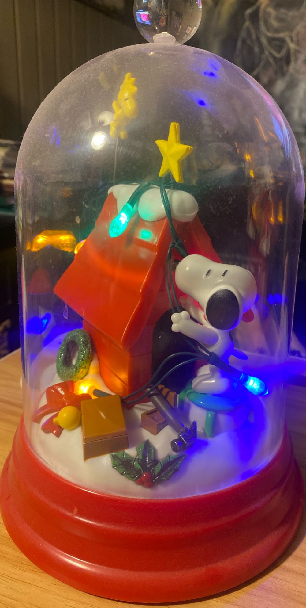Peanuts Snoopy Decorates Doghouse Cloche Lighted Decoration - Snoopy And Woodstock (Peanuts) ornament collectible - Main Image 3