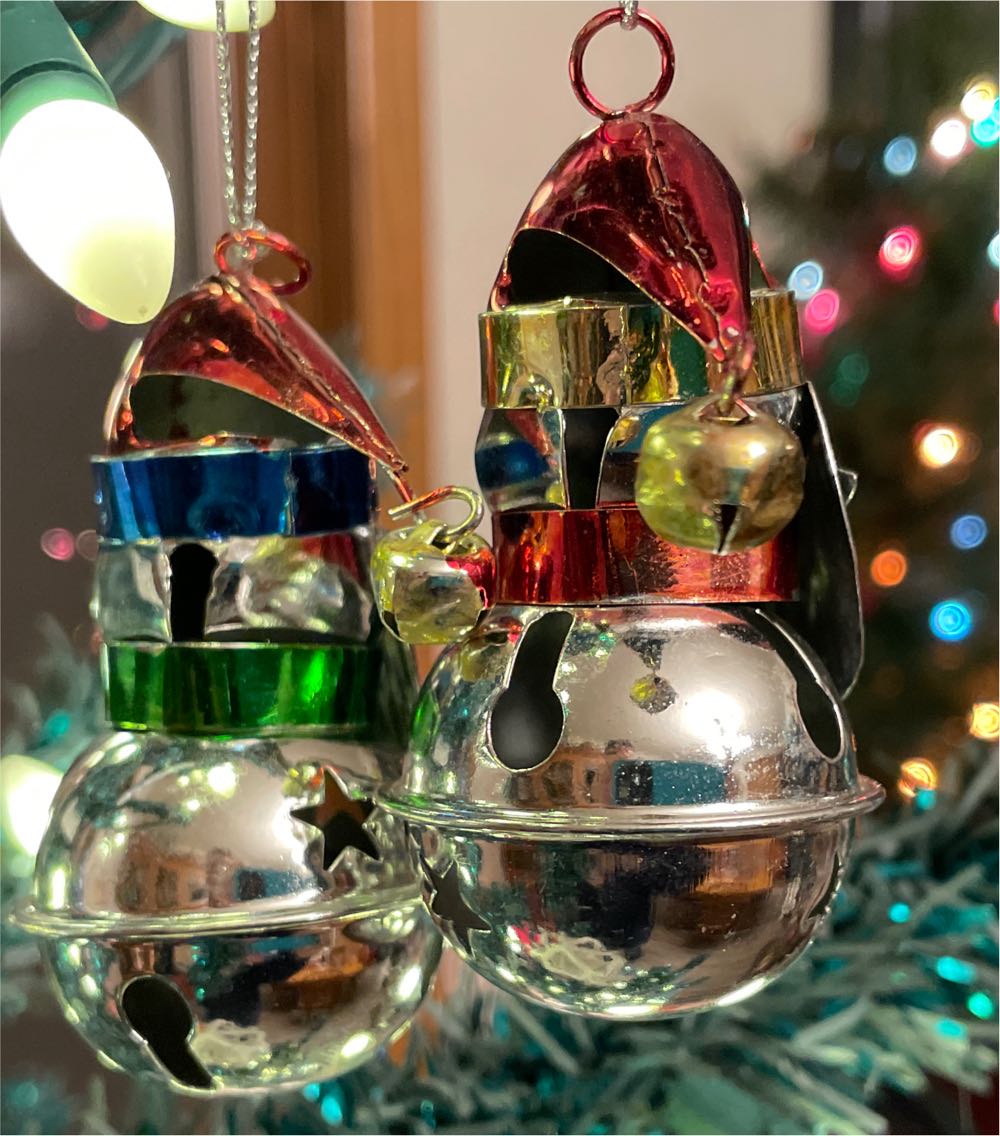 Handmade Metal Santa Bells - Set Of 2  ornament collectible - Main Image 2