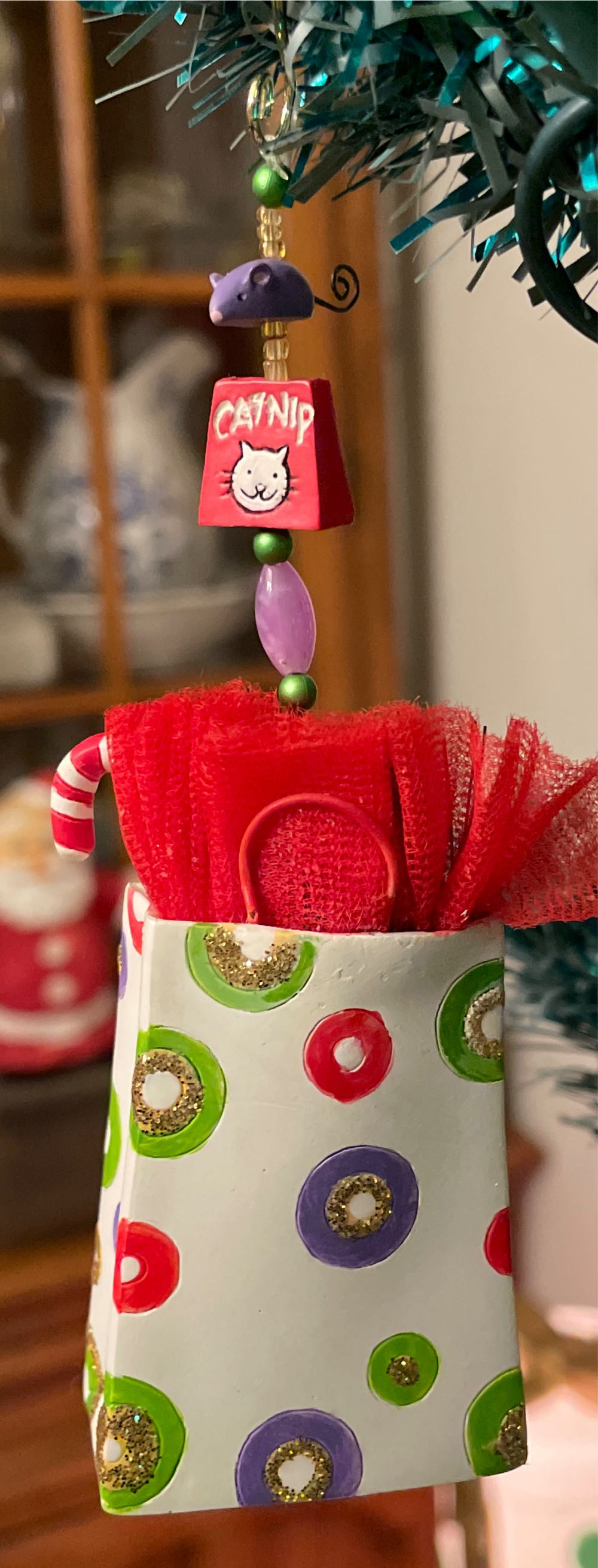 Black Cat In Bag  ornament collectible - Main Image 2