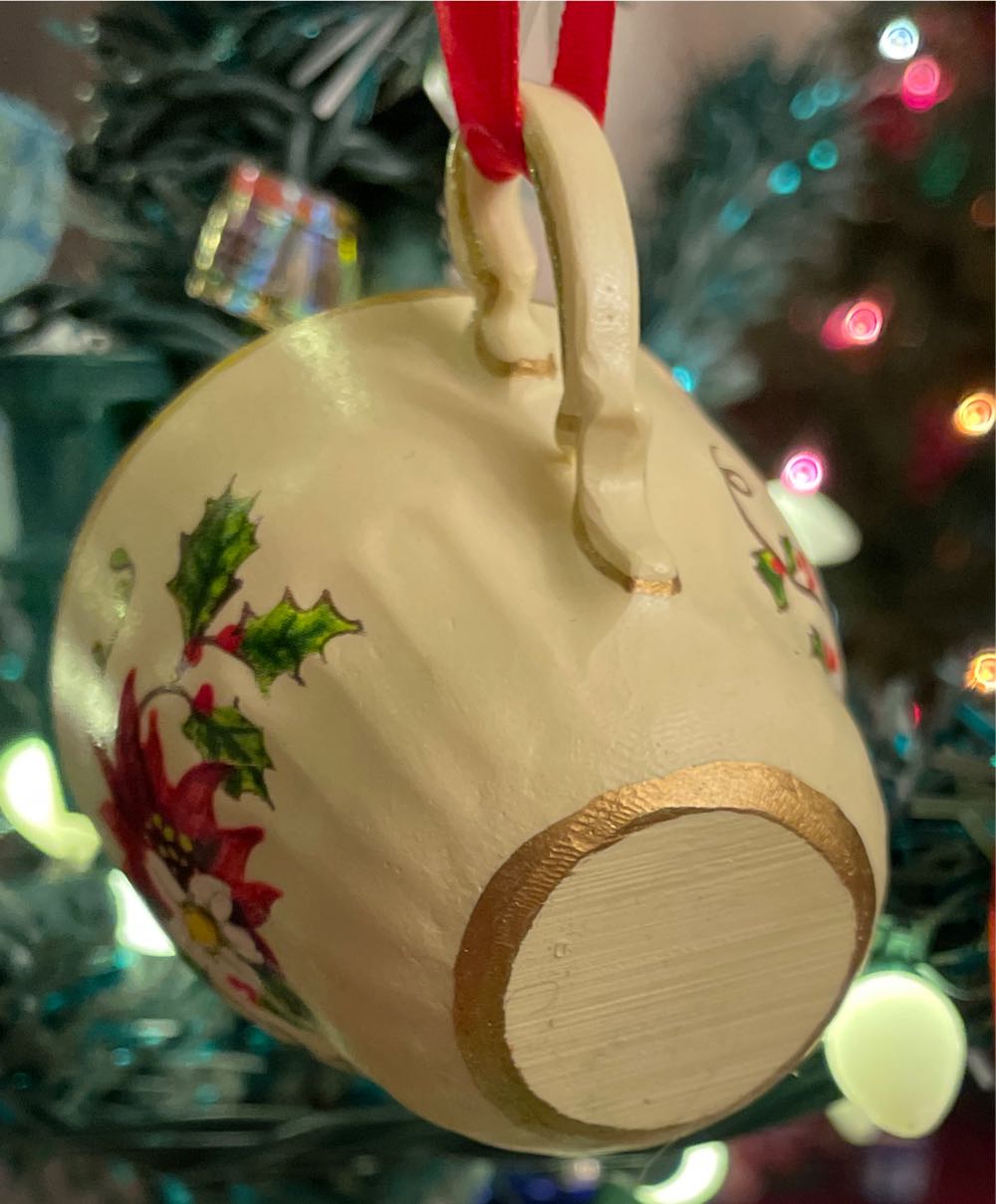 Black Cat In Tea Cup  ornament collectible - Main Image 2