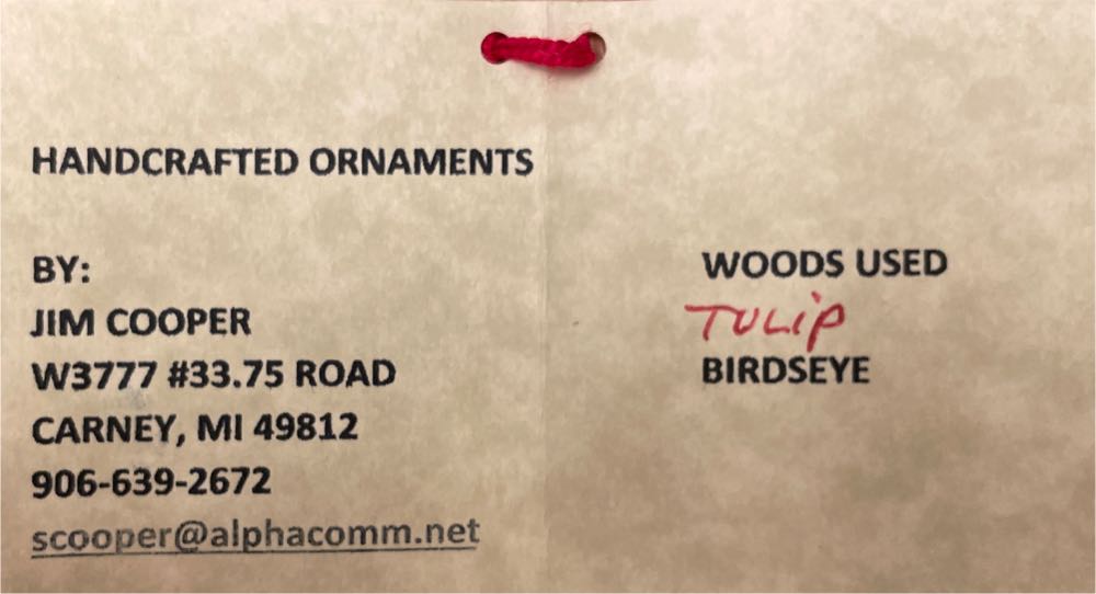 Handcrated Wooden Teardrop  ornament collectible - Main Image 3