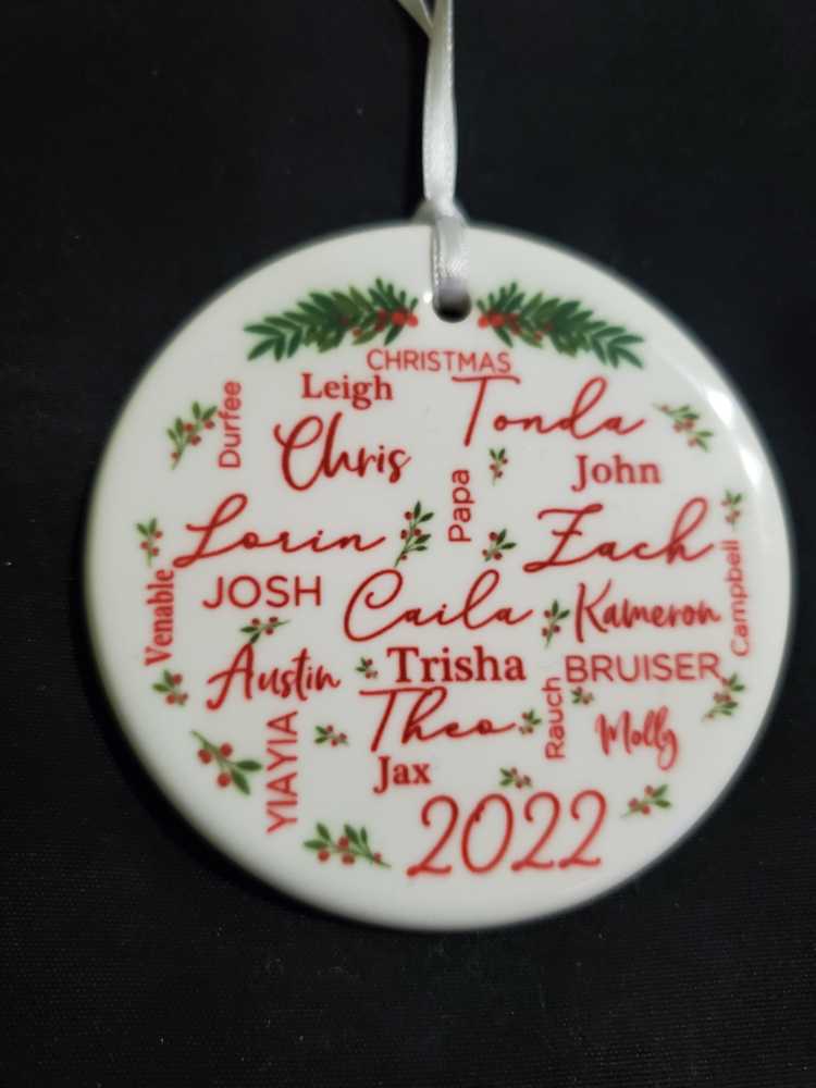 Campbell Family Personalized Ornament 2022  ornament collectible - Main Image 1