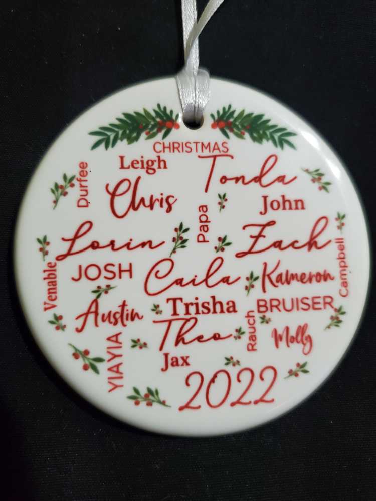 Campbell Family Personalized Ornament 2022  ornament collectible - Main Image 2