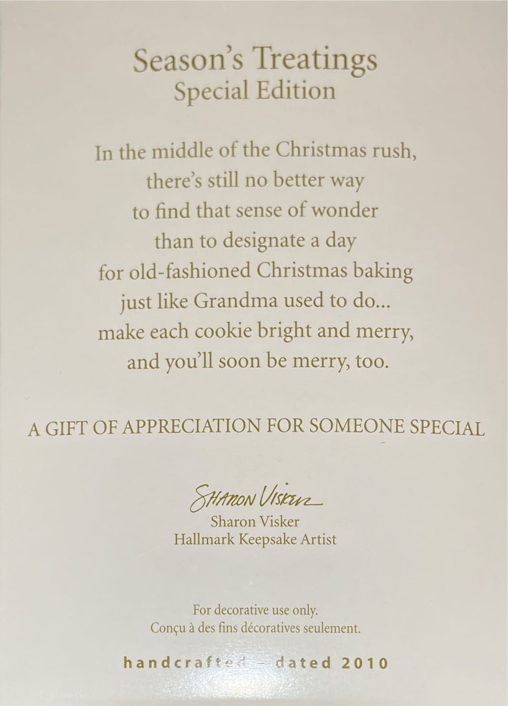 Season’s Treatings #1 Repaint - Season’s Treatings (Treats) ornament collectible - Main Image 2