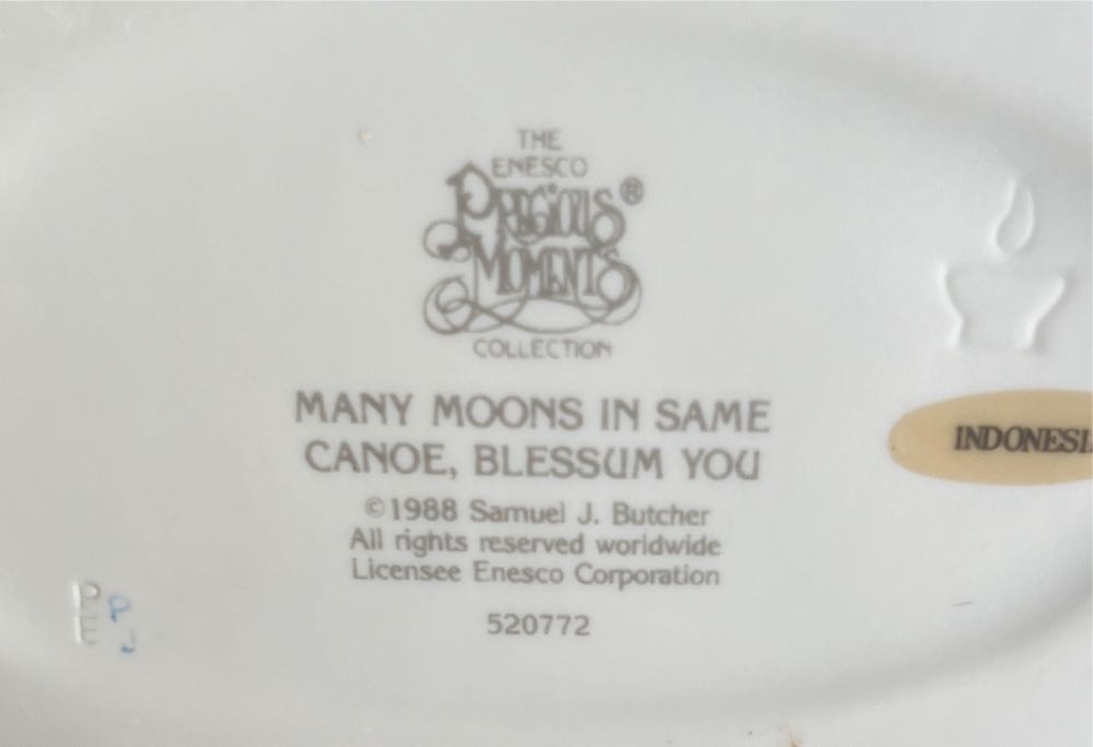 Precious Moments:  Many Moons In Same Canoe  ornament collectible - Main Image 3