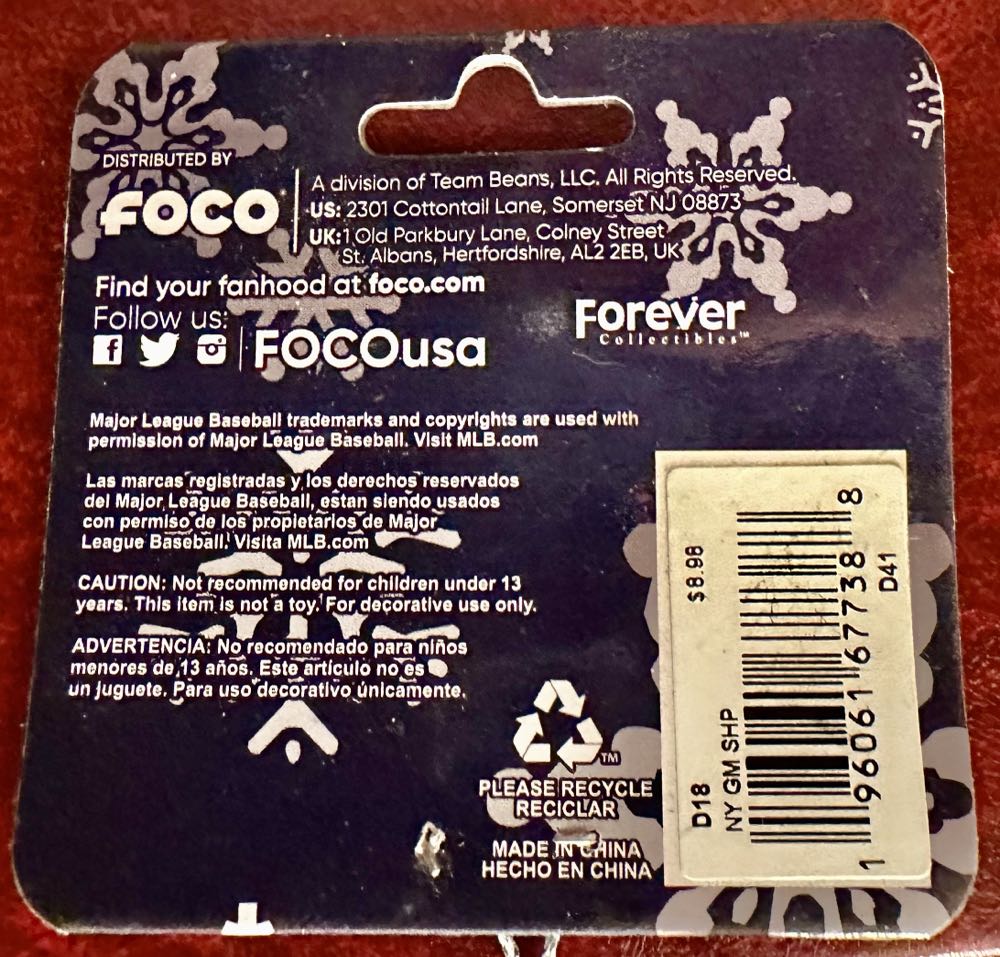 NY Yankees German Shepherd  ornament collectible [Barcode 196061677388] - Main Image 3