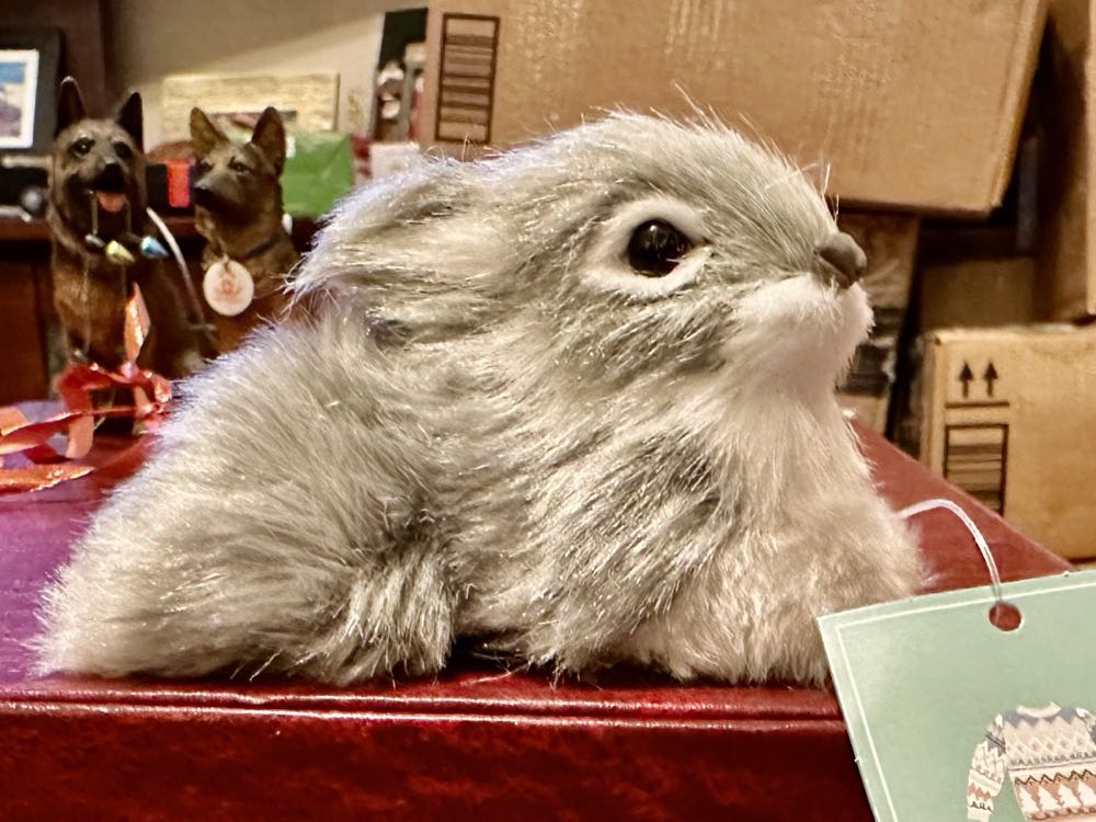 St Nicholas Square Rustic Wonder Gray Bunny Rabbit Christmas Ornament New  ornament collectible [Barcode 400469615935] - Main Image 2