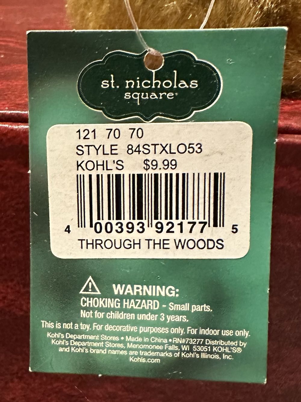 St Nicholas Bear  ornament collectible [Barcode 400393921775] - Main Image 3