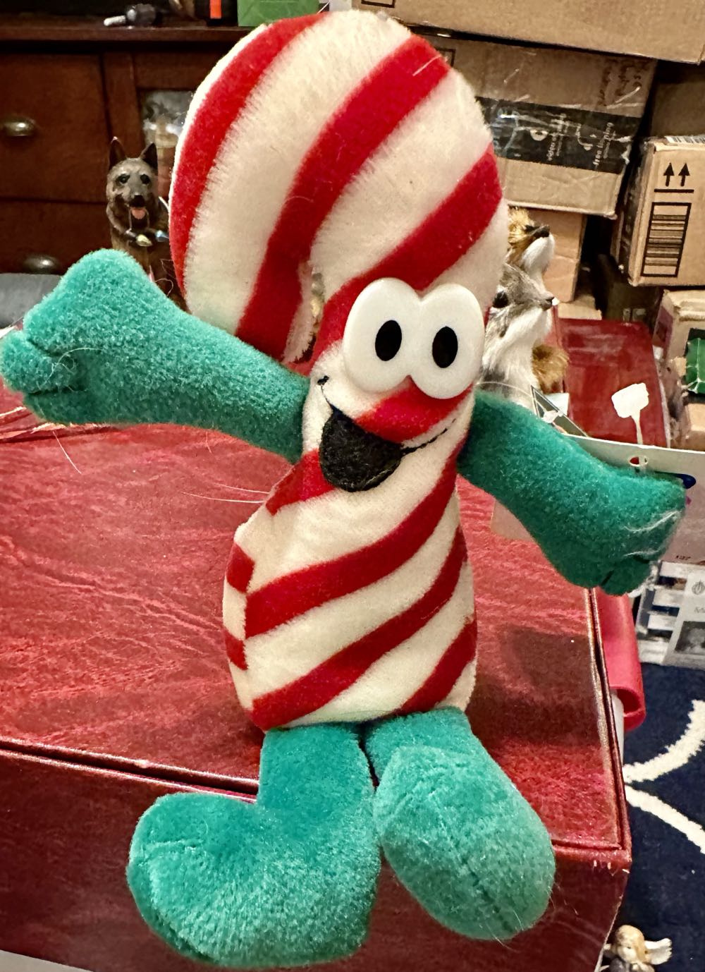 Merry Beans Stuffed Holiday Plush Candycane Bean Bag Eckerd Christmas Eckerd Plush Girl Christmas Holiday Dandy Cane  ornament collectible [Barcode 047475887934] - Main Image 2