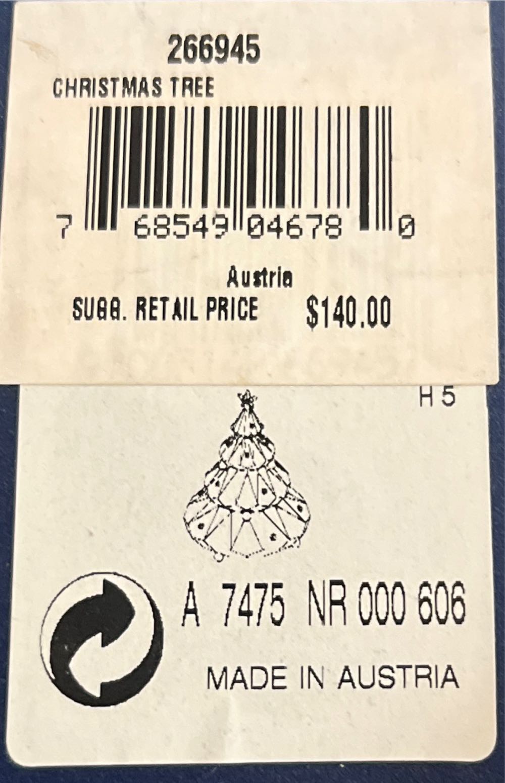 Christmas Tree 266945  ornament collectible [Barcode 768549046780] - Main Image 2