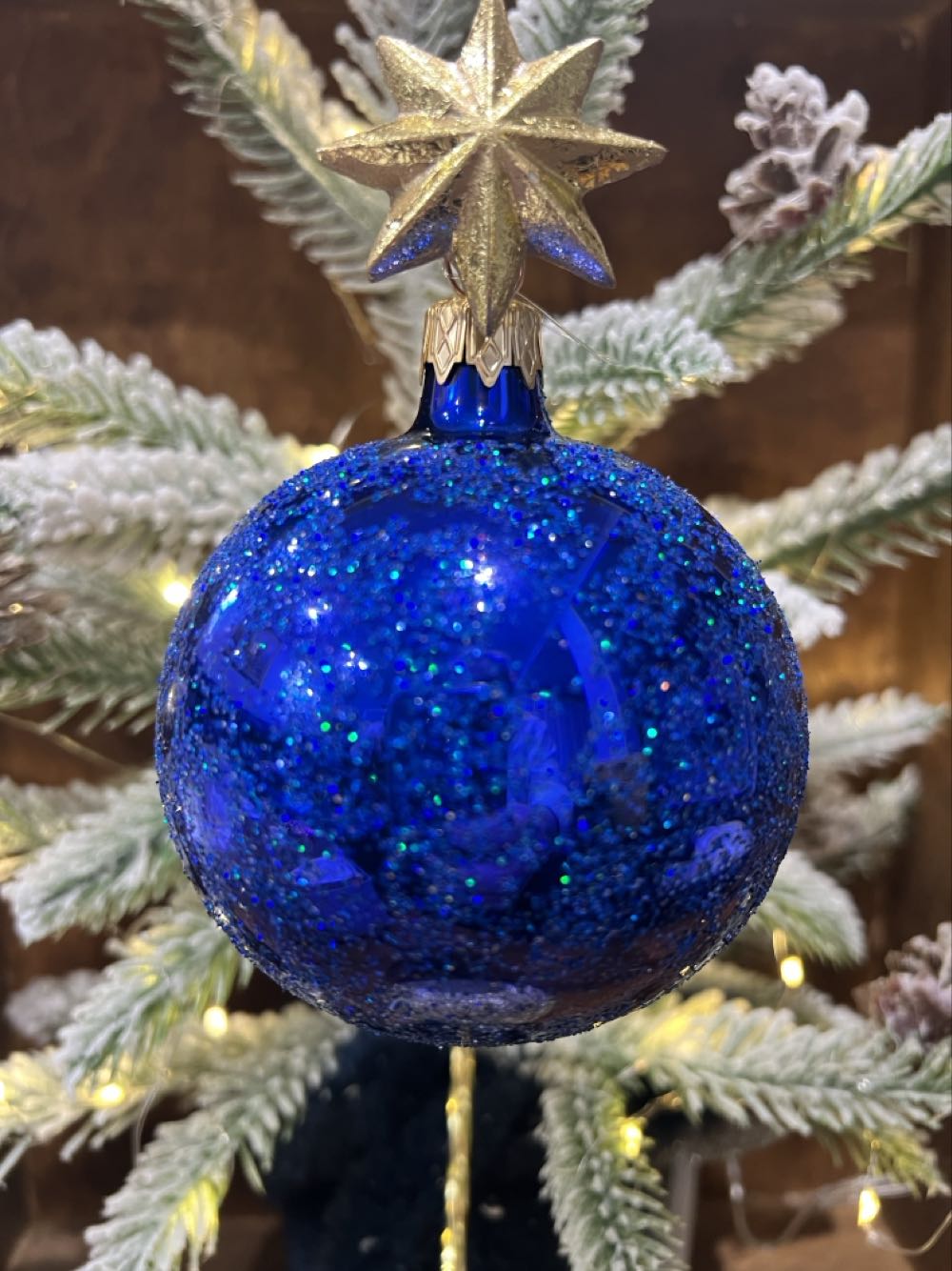 Double Indent Drop (Harlequin-Yellow, Red Bottom), Large  ornament collectible - Main Image 2