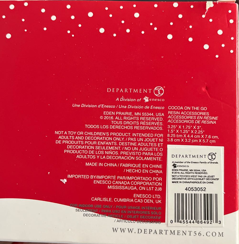 Cocoa On The Go - Mickey’s Merry Christmas Village ornament collectible - Main Image 2