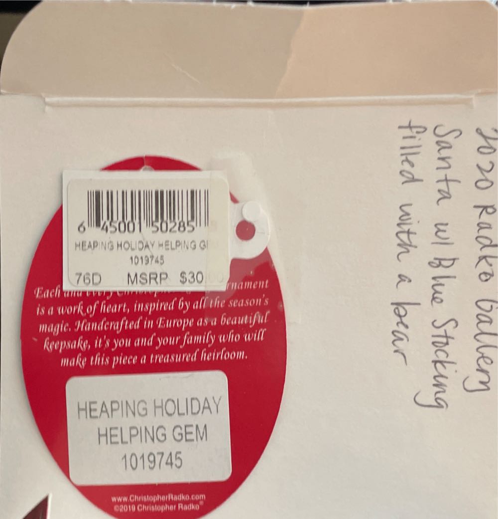 Heaping Holiday Helping Gem  ornament collectible - Main Image 2