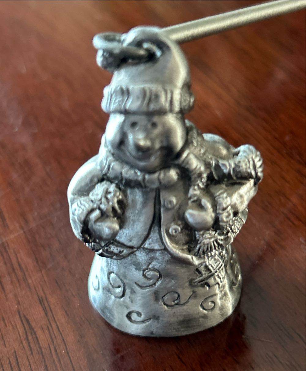 Snowman Pewter Candle Snuffer  ornament collectible - Main Image 2
