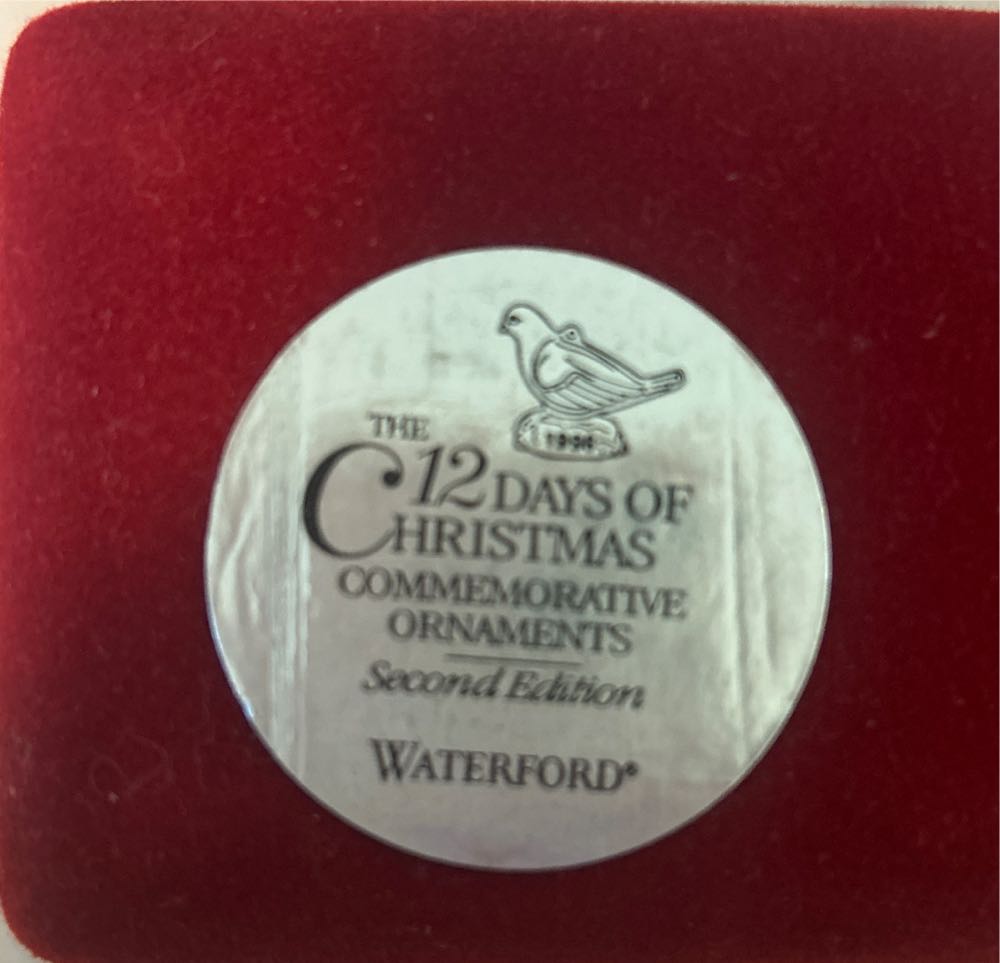 Waterford 12 Days Of Christmas Two Turtle Doves 1996 - 12 Days Of Christmas ornament collectible - Main Image 2
