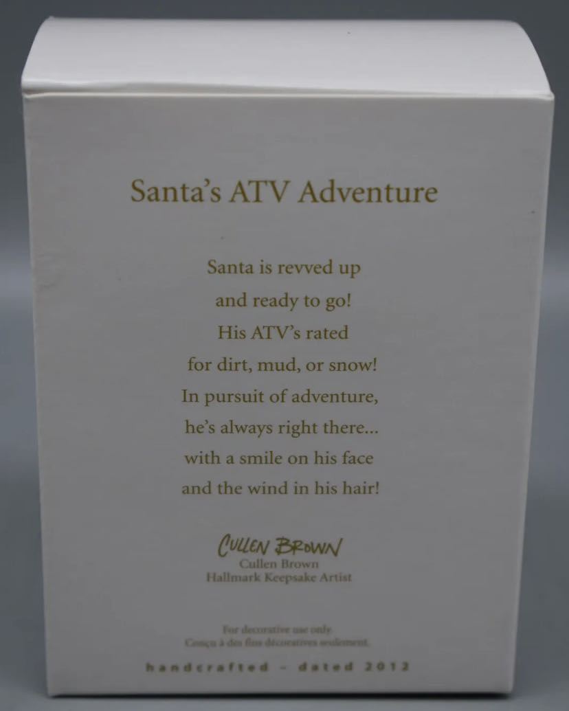 Santa’a ATV Adventure  ornament collectible - Main Image 3
