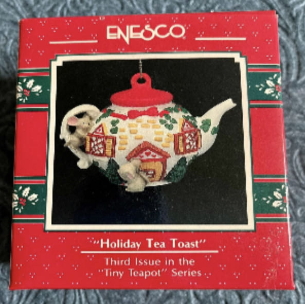 Holiday Tea Toast - Tiny Teapot ornament collectible [Barcode 045544019552] - Main Image 3