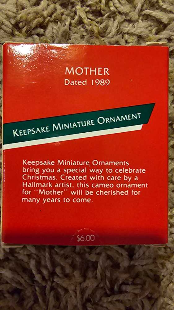 Mother 1989 Miniature  ornament collectible - Main Image 2