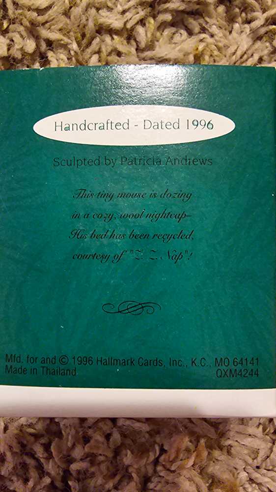 Long Winters Nap Miniature  ornament collectible - Main Image 2