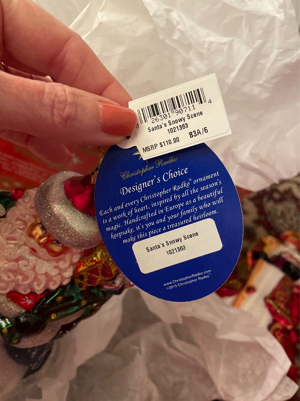 Santa’s Snowy Scene  ornament collectible - Main Image 2