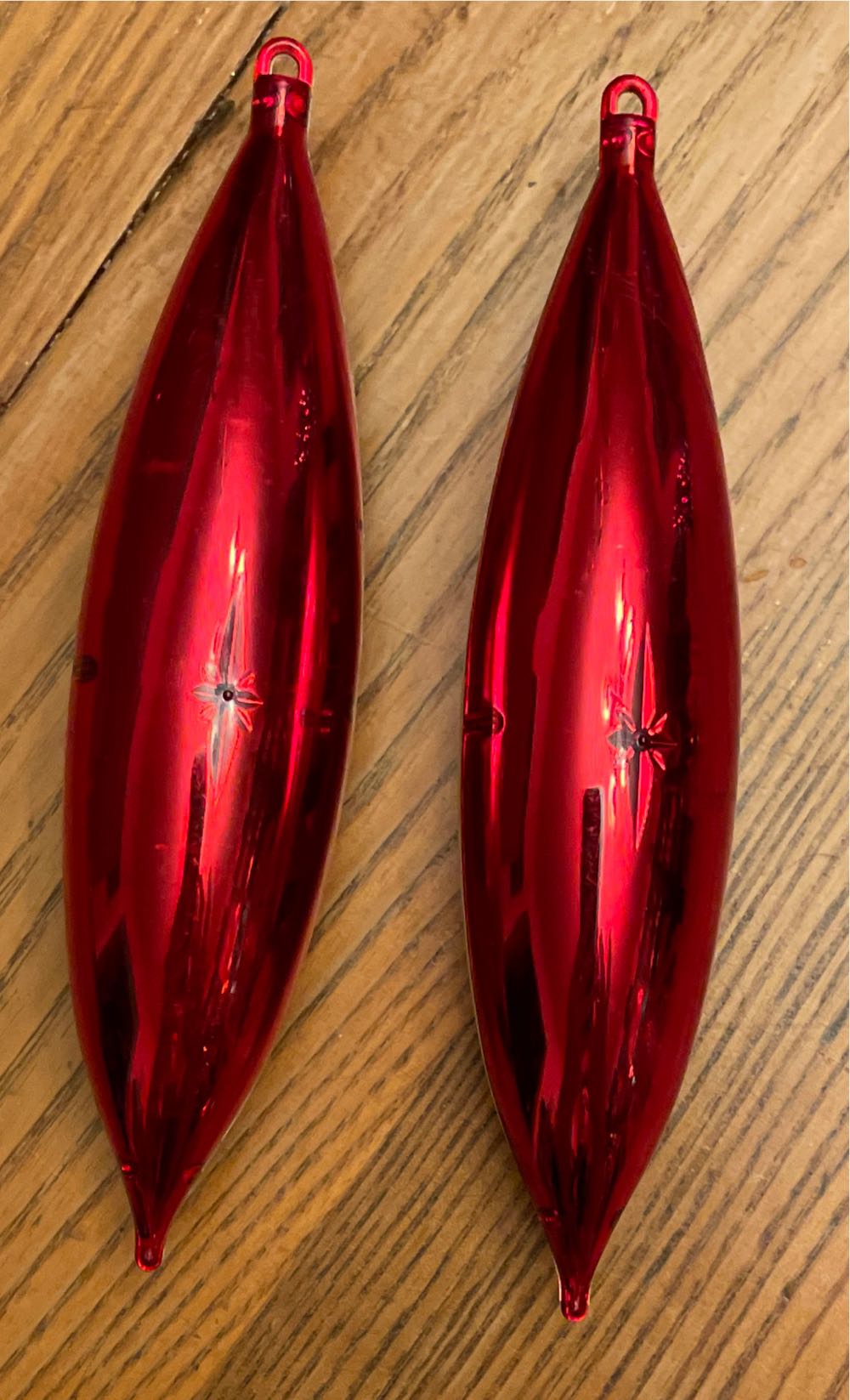 Plastic, Tinsel-filled Teardrops  ornament collectible - Main Image 2