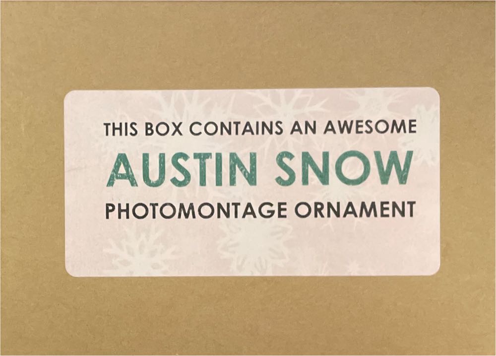 Austin Snow Photomontage Ornament - Travel Souvenirs (Austin) ornament collectible [Barcode 22184] - Main Image 3