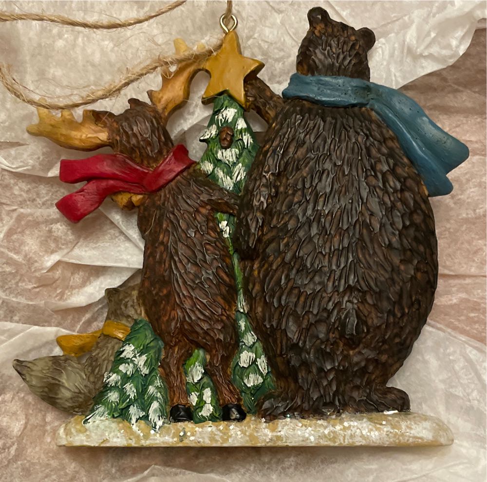 Woodland Scene - Animals Trimming Tree - Travel Souvenirs ornament collectible - Main Image 2