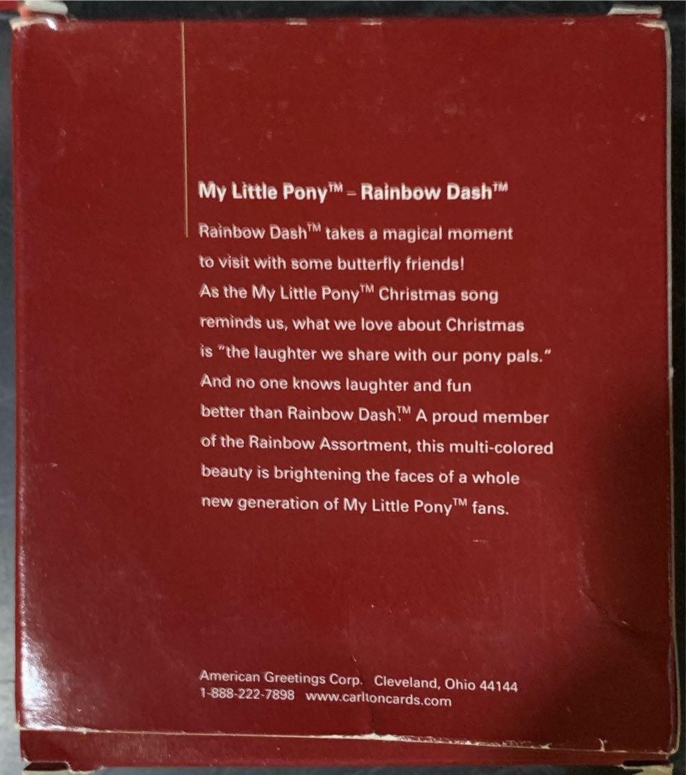 My Little Pony - Rainbow Dash 116 - My Little Pony ornament collectible [Barcode 661526376071] - Main Image 2