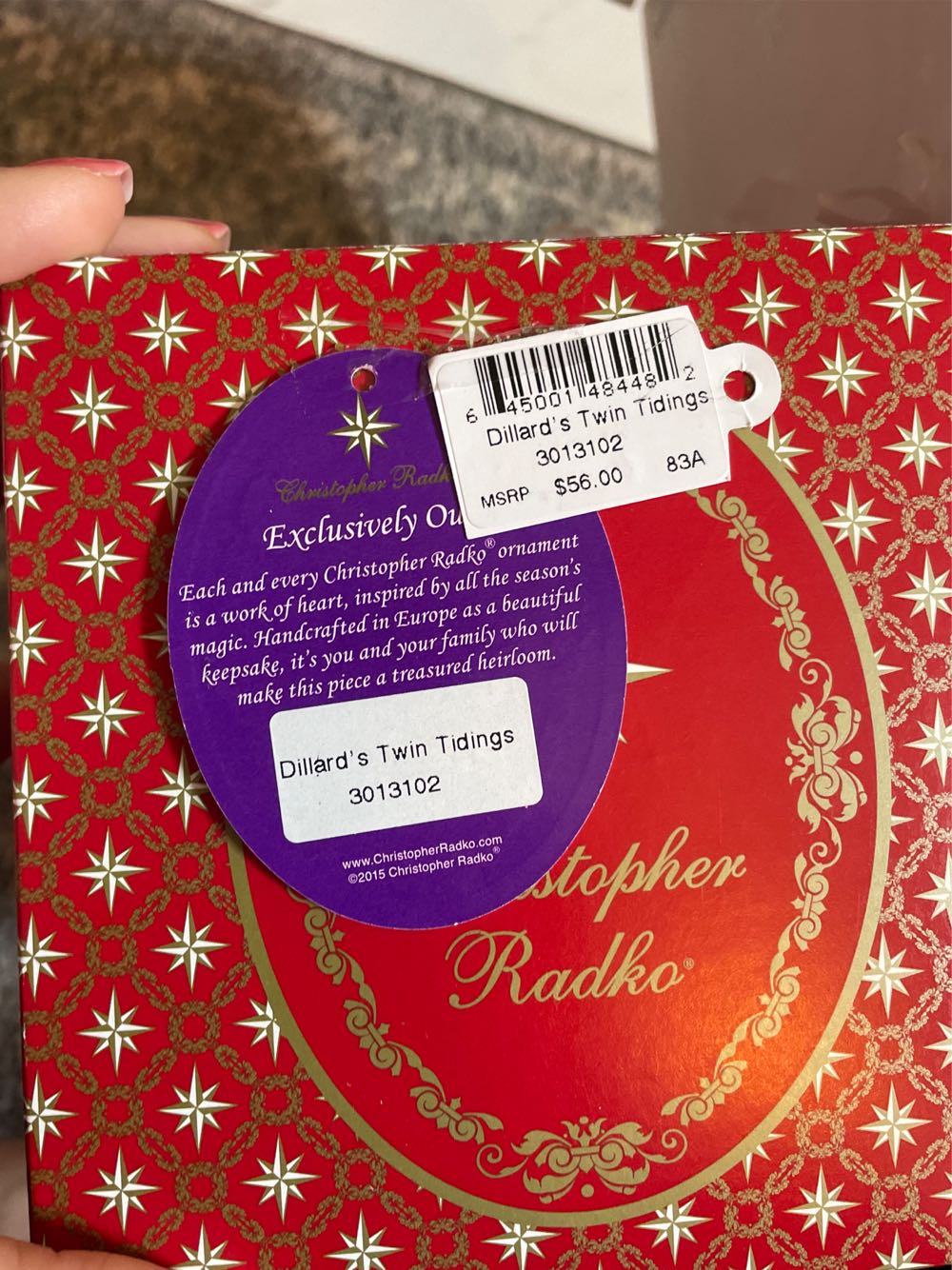 Dillard’s Twin Tidings  ornament collectible - Main Image 3