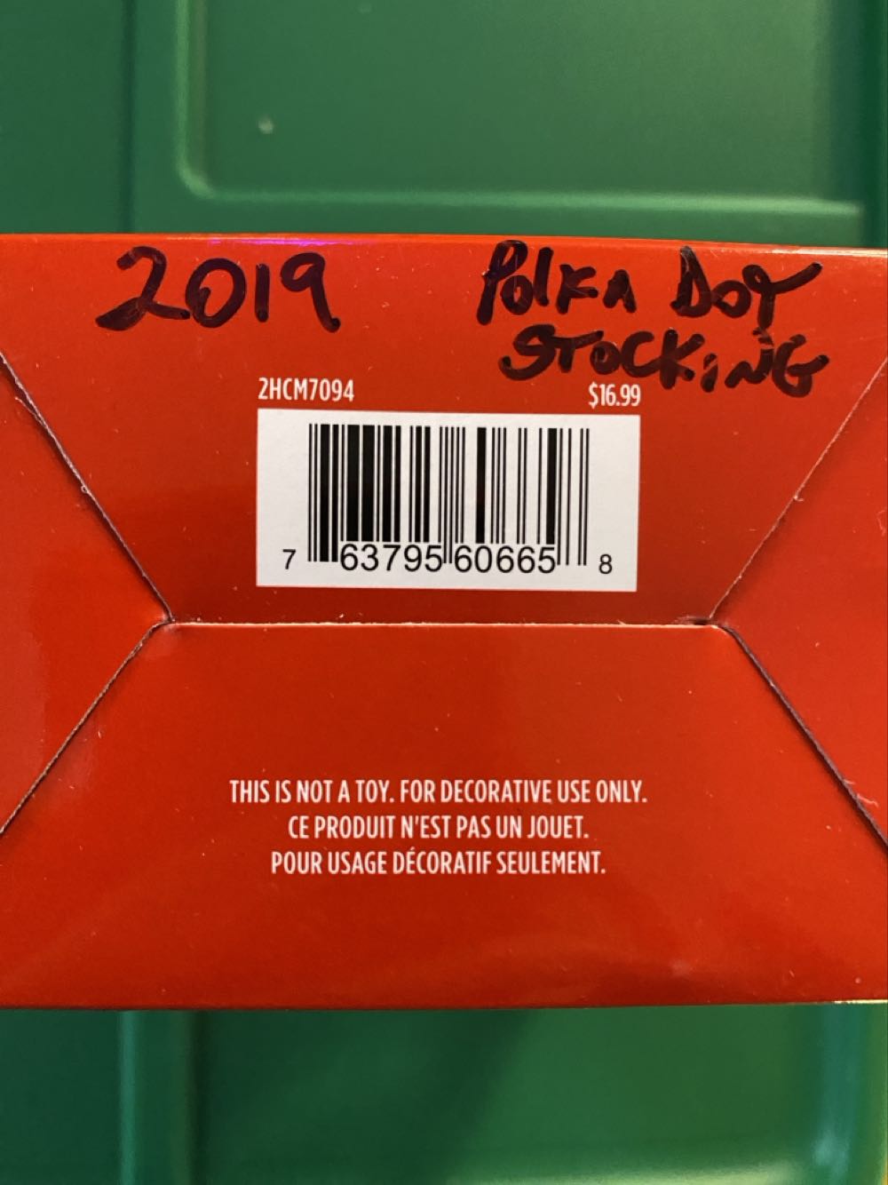 Minnie Holding A Stocking Walmart  ornament collectible - Main Image 3