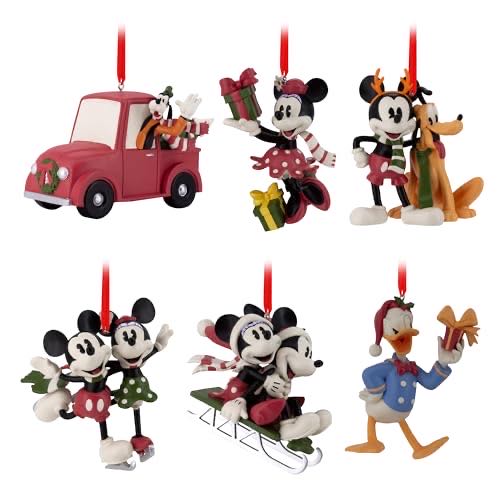 Mickey Mouse And Friends Christmas Ornaments Set Of 6  (Disney) ornament collectible [Barcode 661127000184] - Main Image 1
