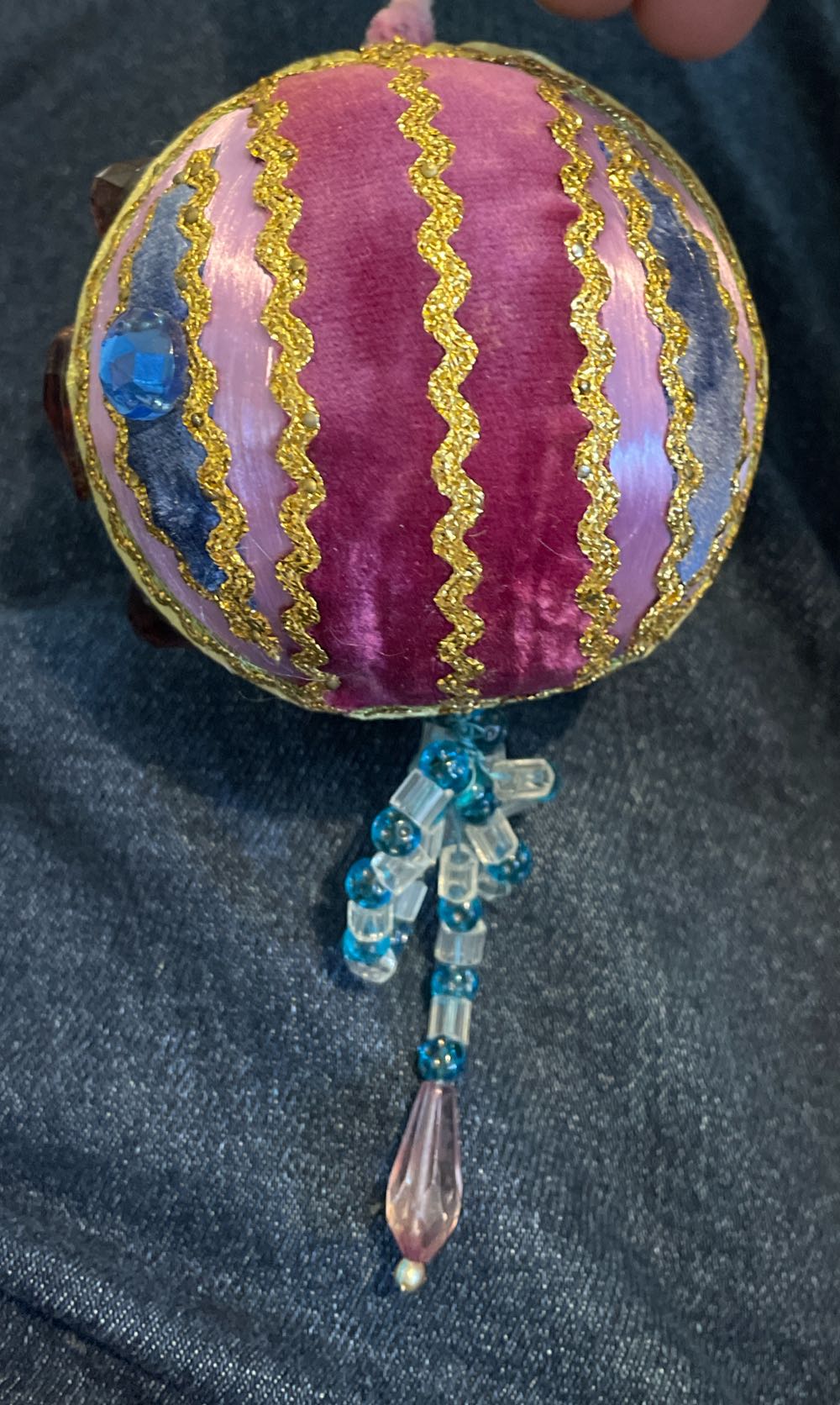 Bead & Sequin - Round - Purple, Blue, Green - Round (Bead & Sequin) ornament collectible - Main Image 2