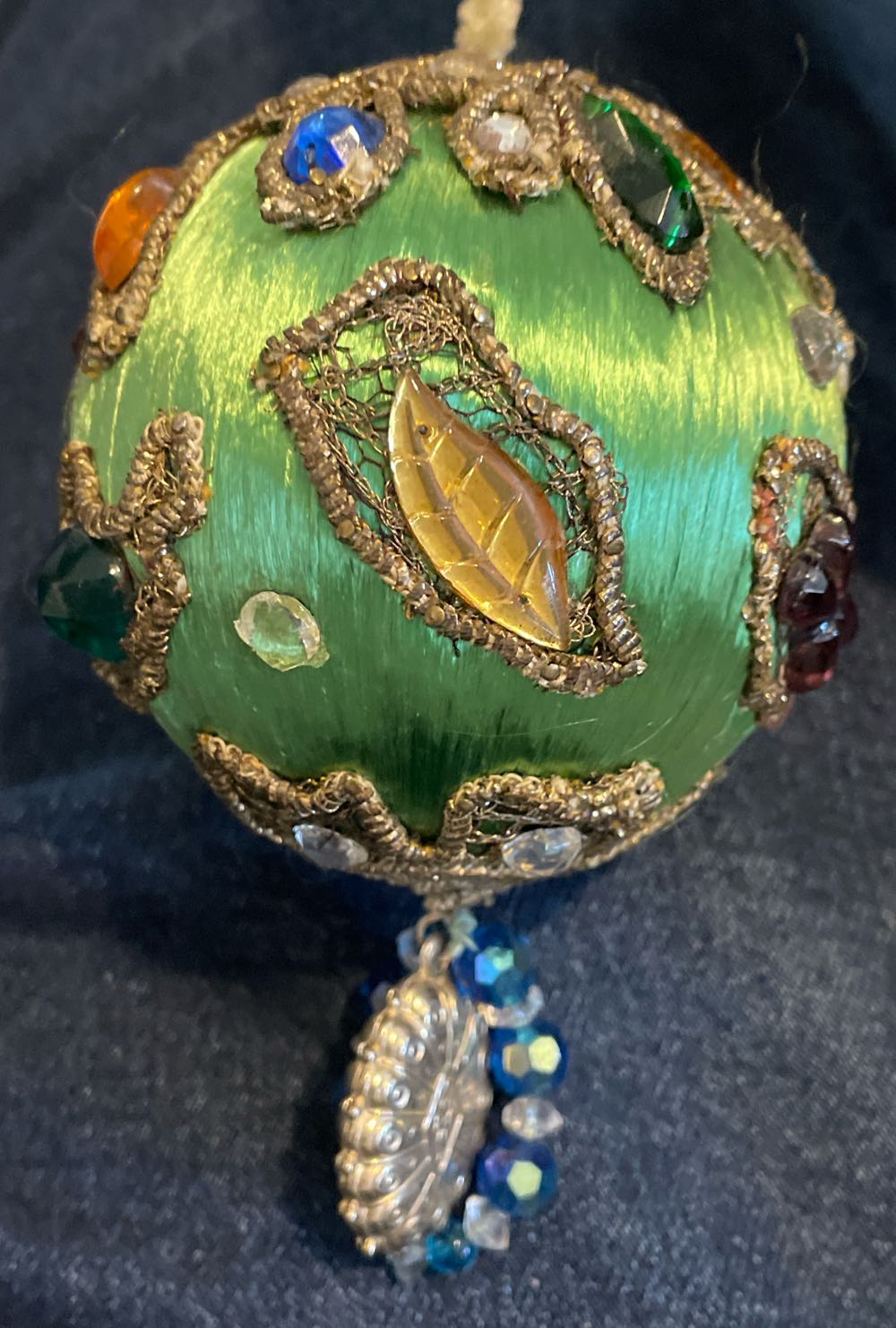 Bead & Sequin - Round - Green - Multi Colors - Leaves - Round (Bead & Sequin) ornament collectible - Main Image 2