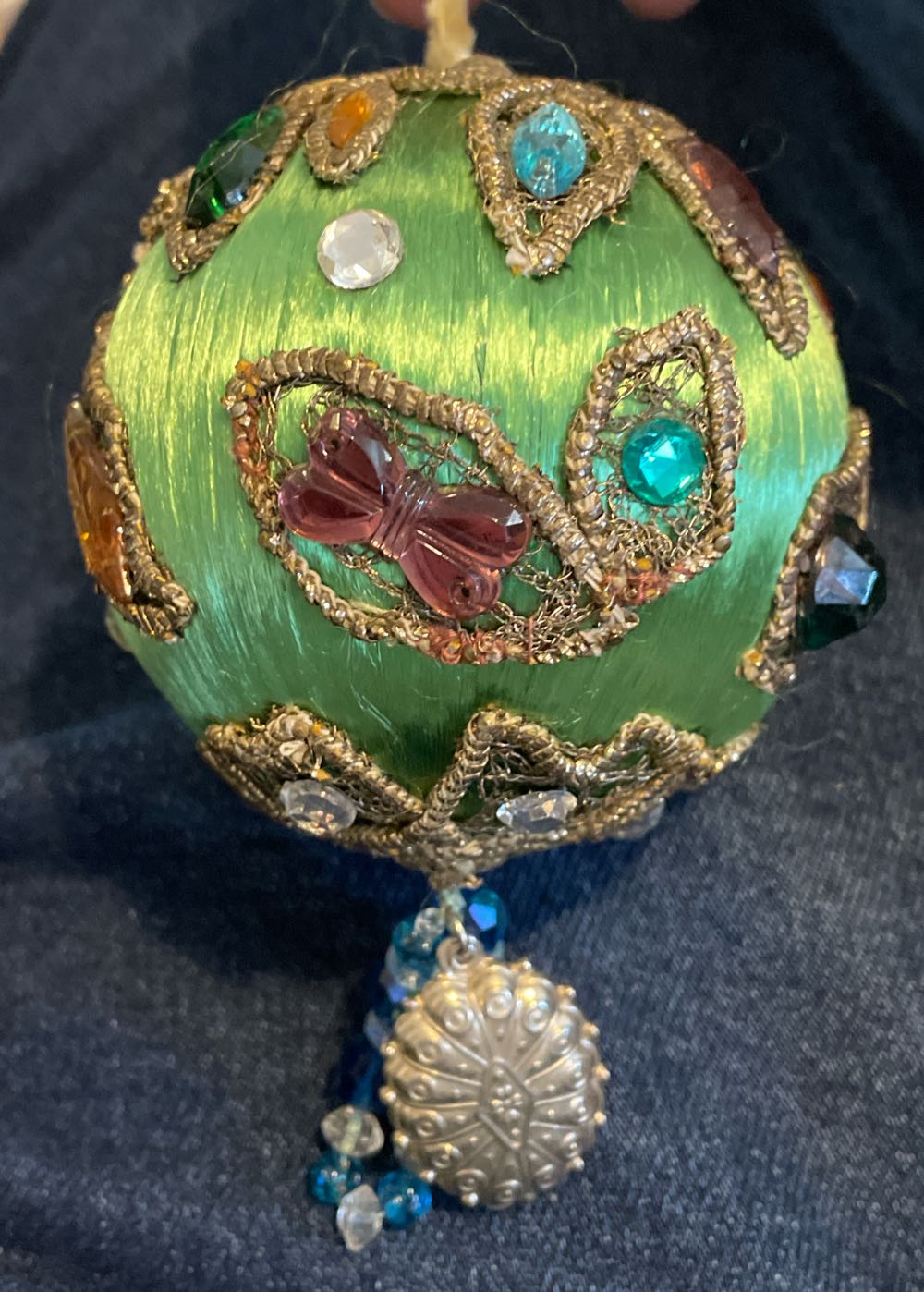 Bead & Sequin - Round - Green - Multi Colors - Leaves - Round (Bead & Sequin) ornament collectible - Main Image 3