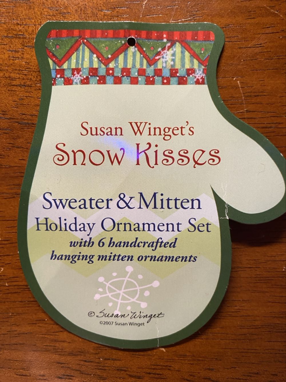 Snow Kisses Sweater & Mittens Ornament Set 7 Pieces Fill And Or Hang!  ornament collectible [Barcode 887633069976] - Main Image 2
