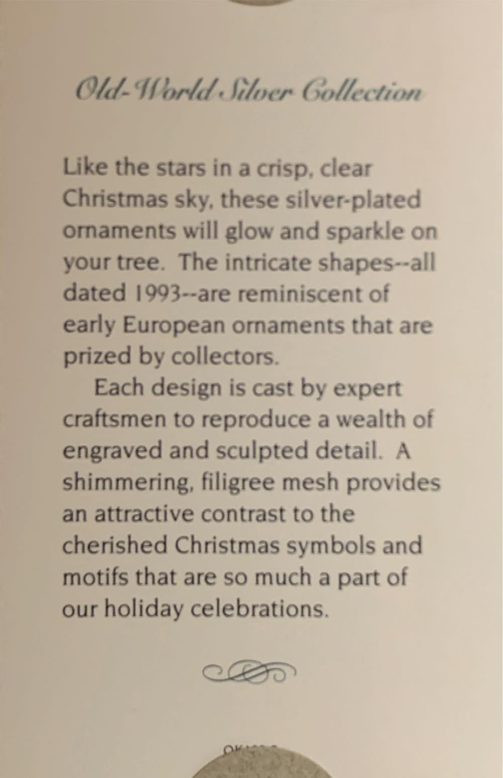 Silver Stars And Holly - Old World Silver Collection (Stars & Holly) ornament collectible [Barcode 015012117042] - Main Image 2