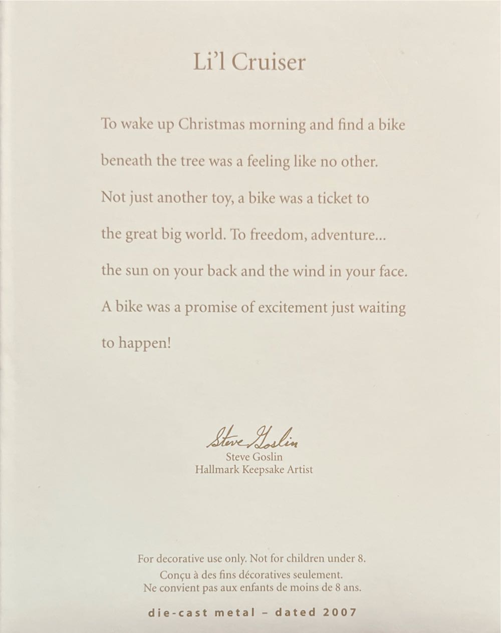 Lil’ Cruiser  (Pop Culture) ornament collectible - Main Image 2