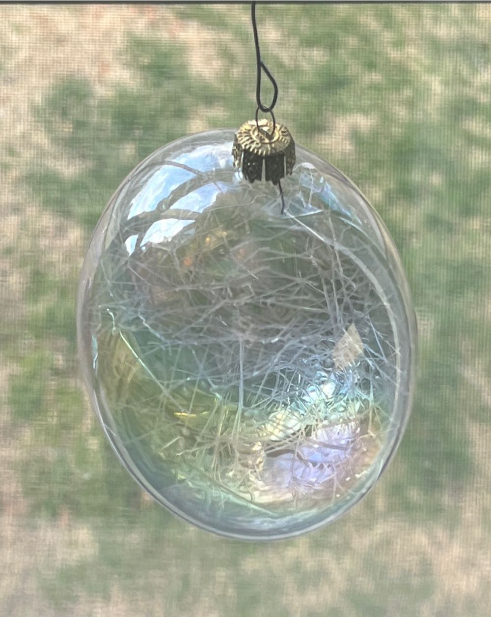 Clear Sparkle Ball  ornament collectible - Main Image 2