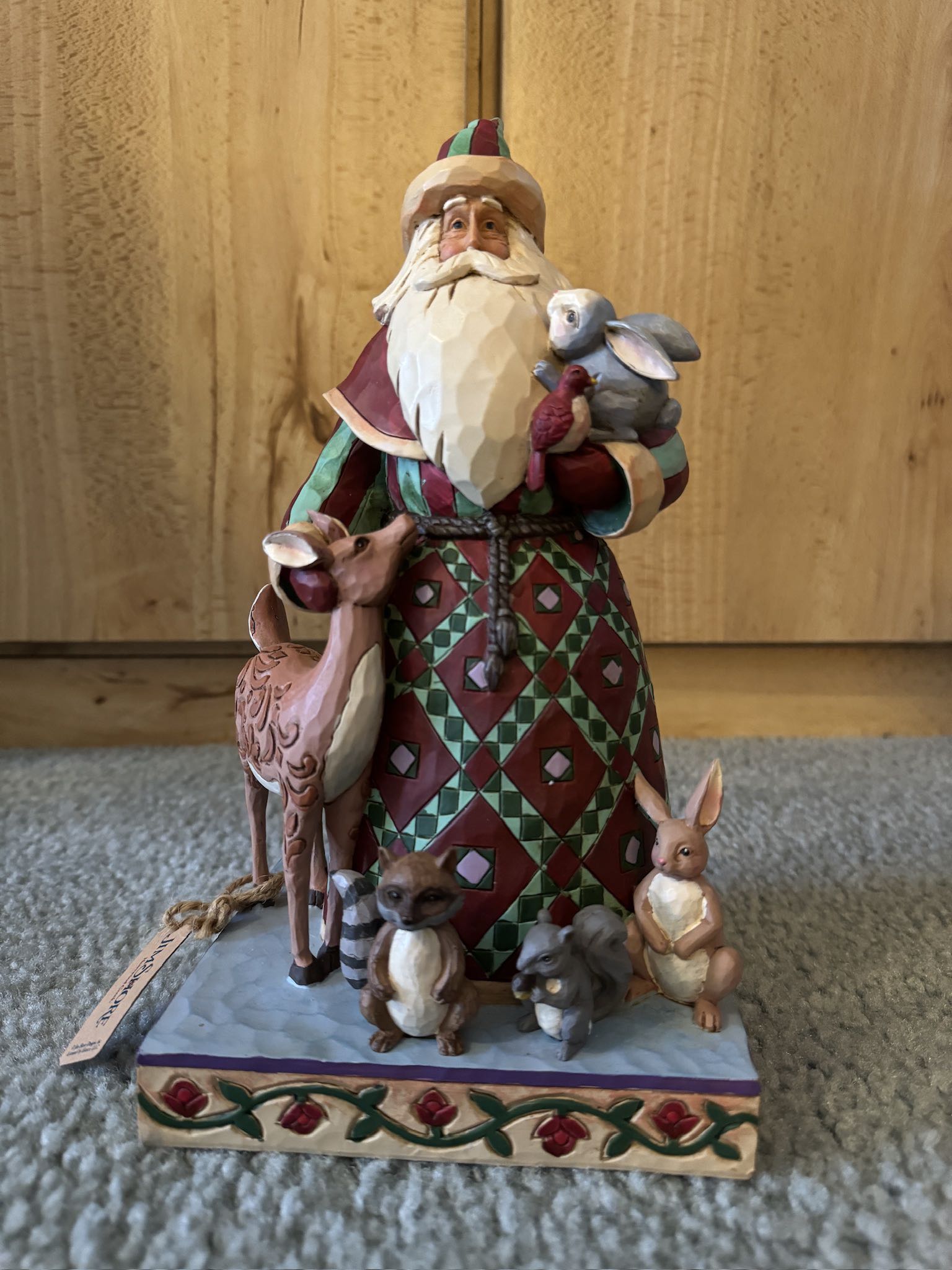 Kurt S Adler Christmas Village Snowtown Santa Tablepiece w/Tree