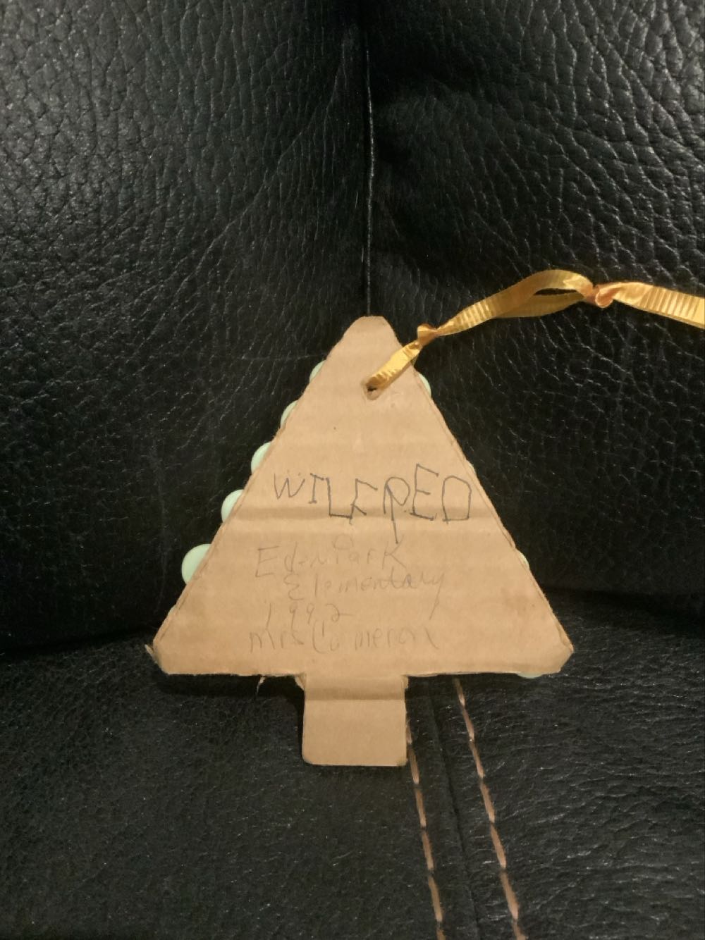 Cardboard Christmas Tree With Candy - Handmade (Winter Scene) ornament collectible - Main Image 2