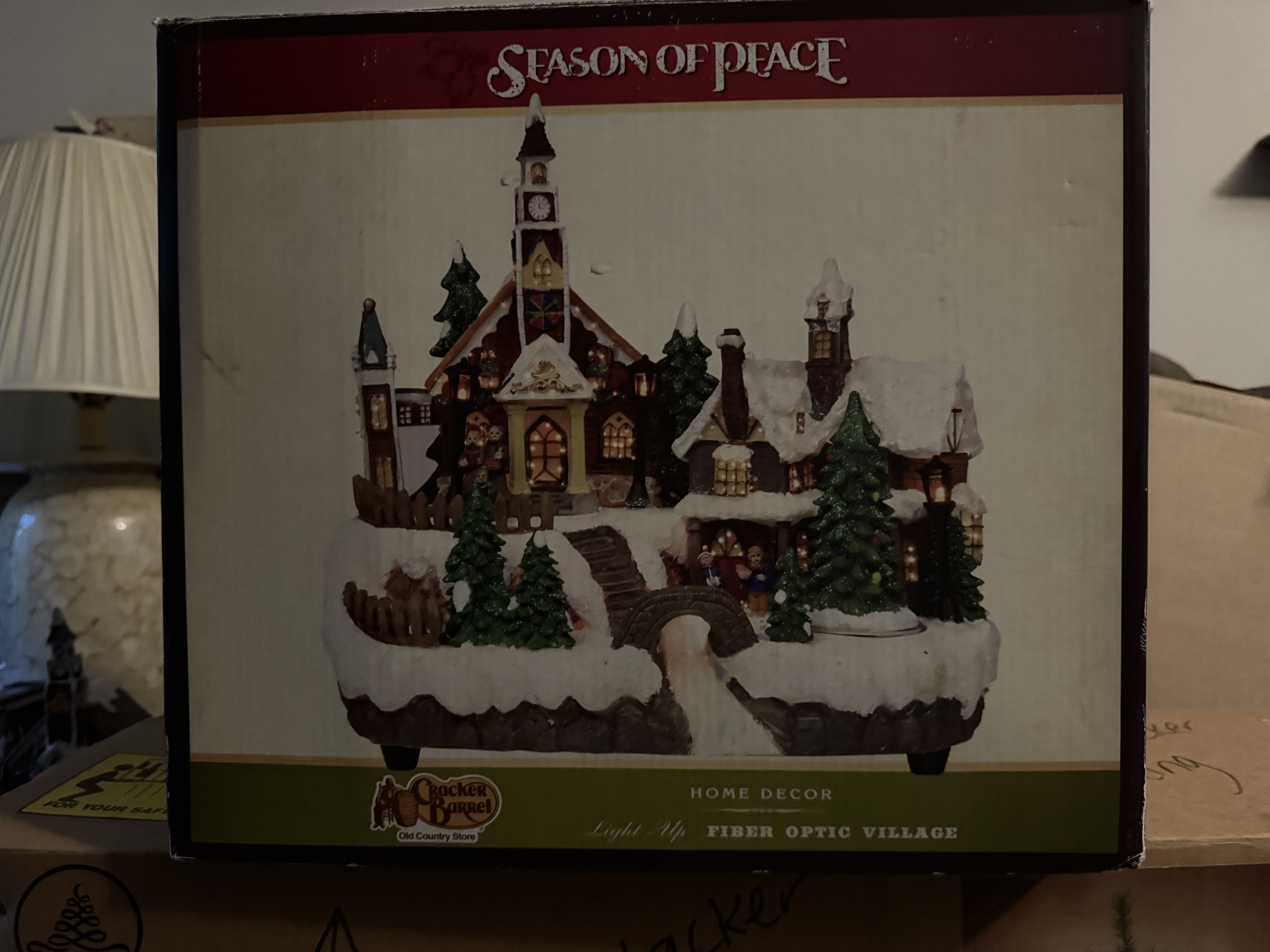 Season of Peace-Fibre Optic Village  ornament collectible [Barcode 600379650495] - Main Image 2